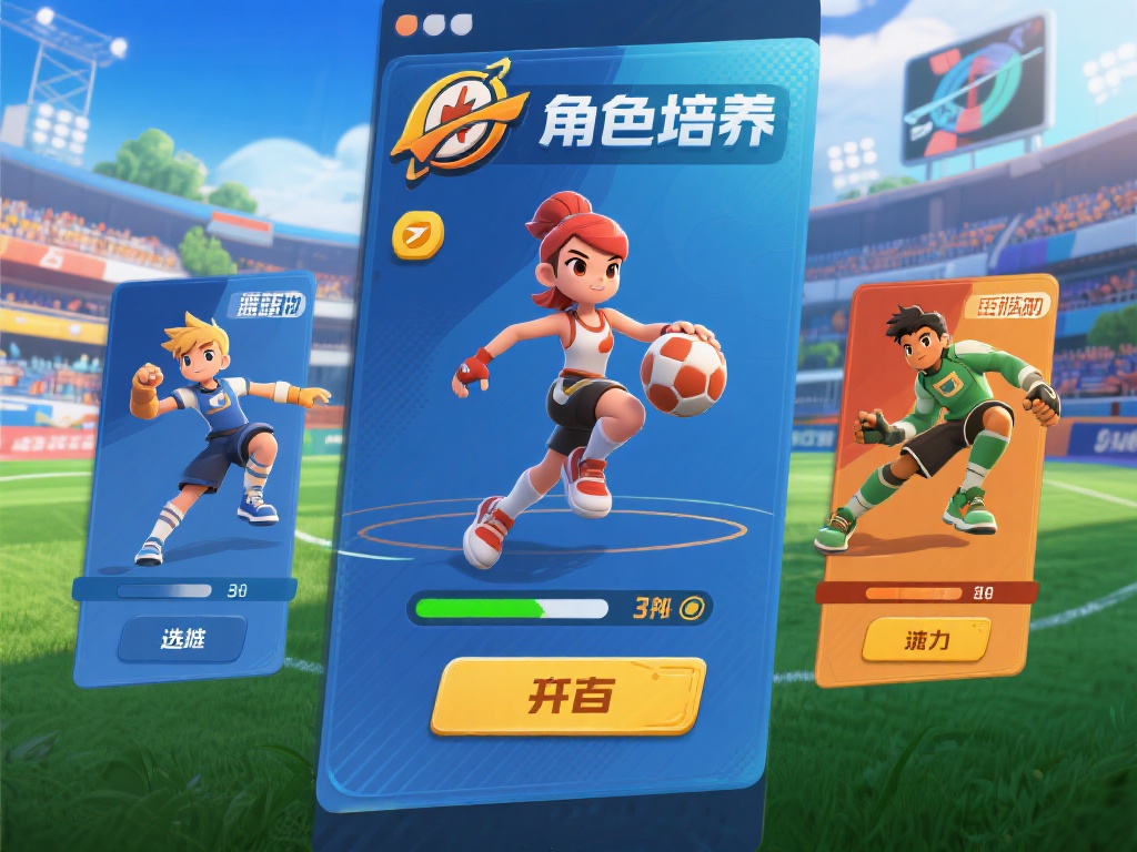 角色选择与培养：游戏开始时，玩家需要选择一个运动项